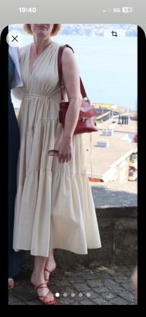 Schönes Sommer Kleid - gerafft, offwhite-von Cabinet Shop