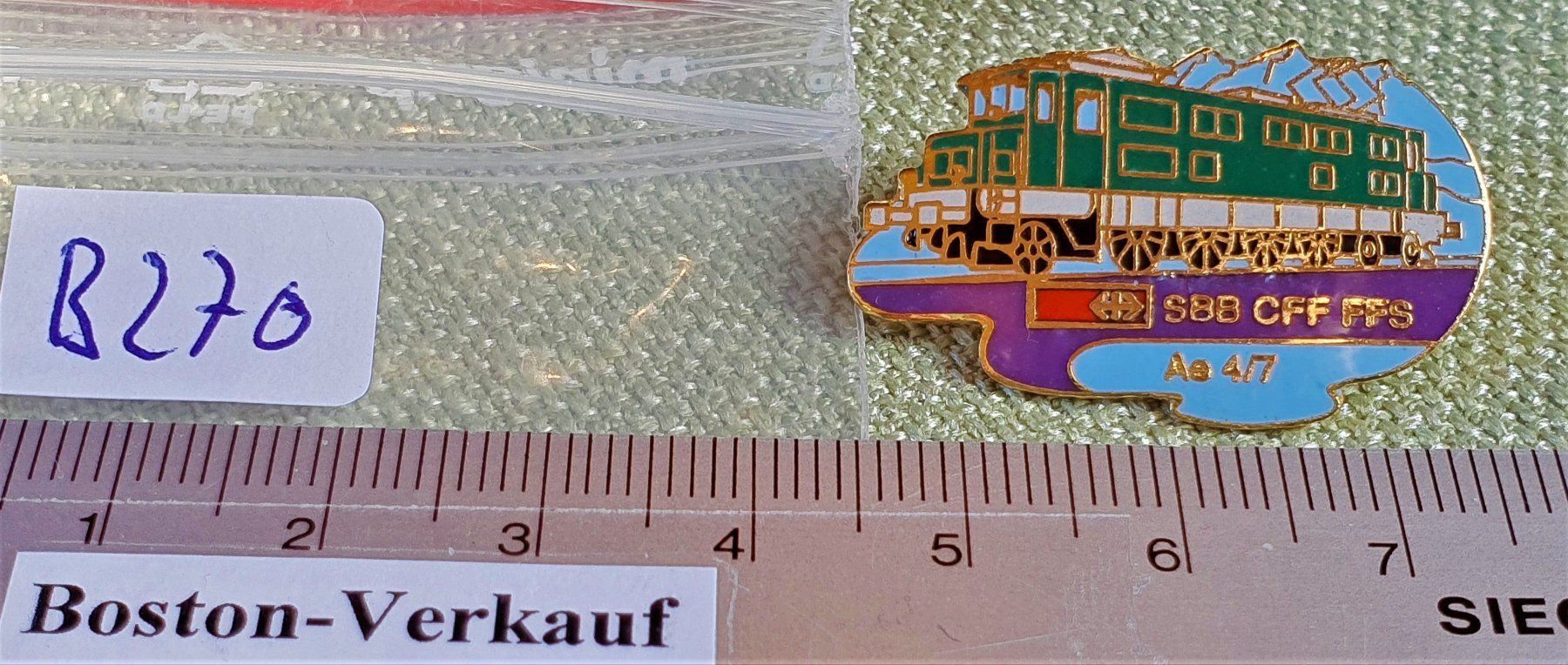 Placchette & Badge: B270 - Pin SBB CFF FFS Lokomotive Ae 4/7 – Usato da Reinach BL venduto da Boston-Verkauf 2