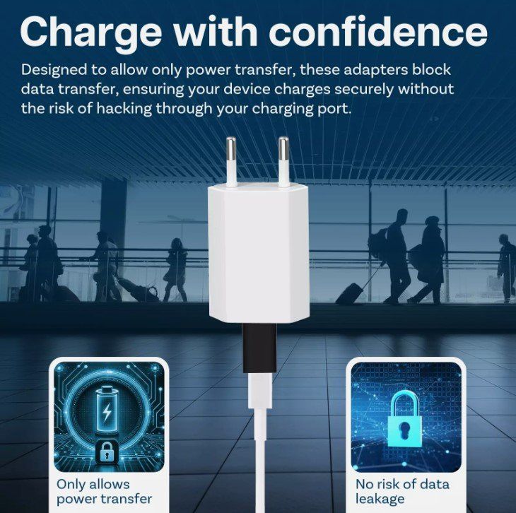 Unità & Adattatore: 2stk. USB Datenblocker Schützt  Hackern Viren Juice Jacking – Nuovo (secondo la descrizione) da Kirchdorf AG venduto da Apost008 2