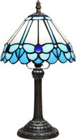 Lampe blau Schmetterling Stil Glasmalerei Leselampe 8X8X14