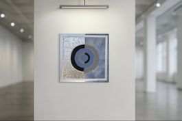 Original Kunstwerk, Wanddeko, abstraktes Design 🎨, blau