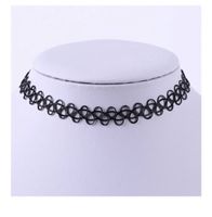 Elegante Choker-Kette im 90er-Jahre-Stil – Schwarz, Dehnbar