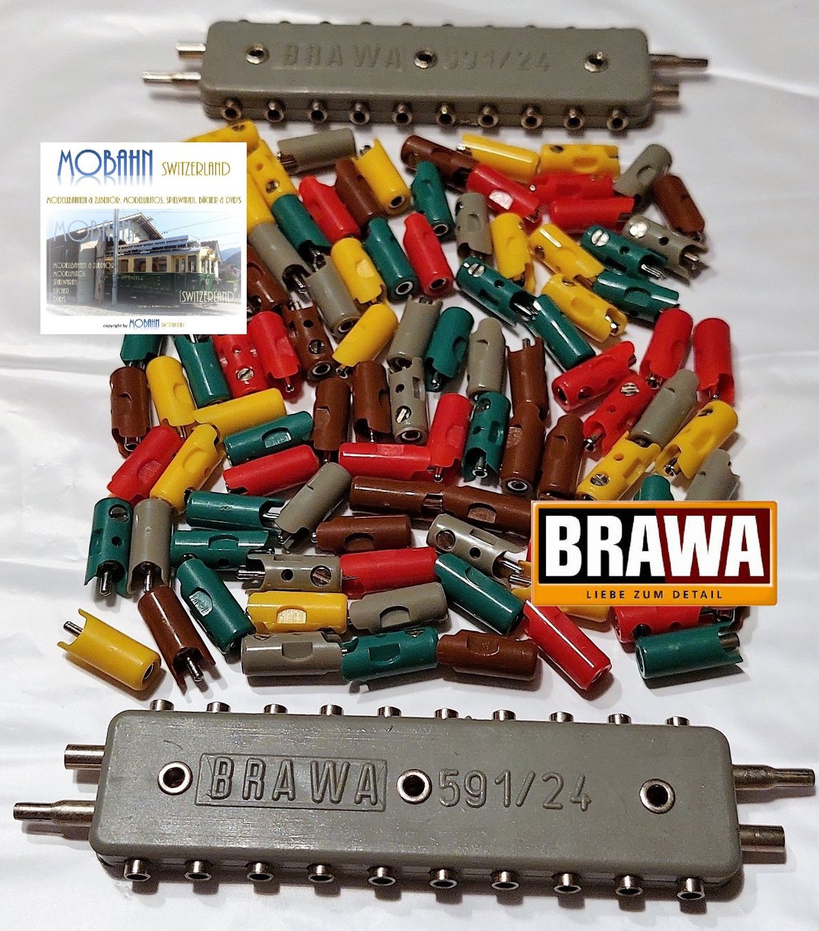 Brawa Modelleisenbahnen: Brawa H0 - Verteiler, Buchsen, Stecker – Neu und originalverpackt aus Rotkreuz von MOBAHN-1zu87