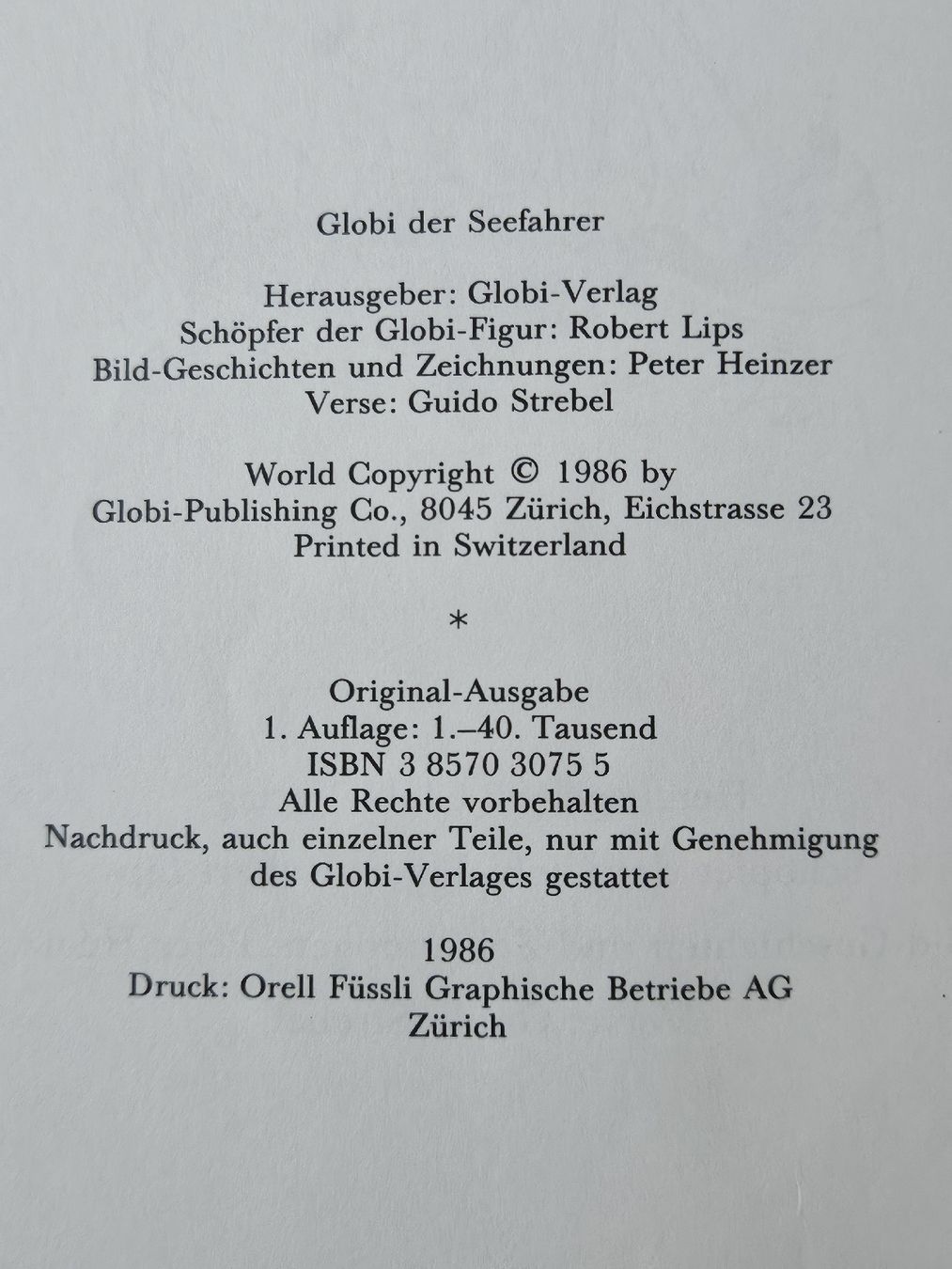 Bücher: Globi der Seefahrer – Gebraucht aus Kreuzlingen von chr_pfn9 2