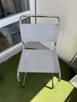 Vintage Freischwinger Stuhl, Leder grau, von Fasem