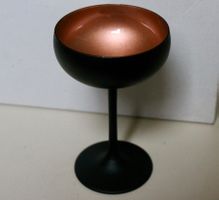 6 neue Sektgläser, schwarz/Bronze