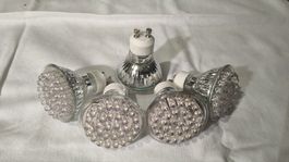 5 Stk. LED Spots, wenig gebraucht, zum Superpreis!