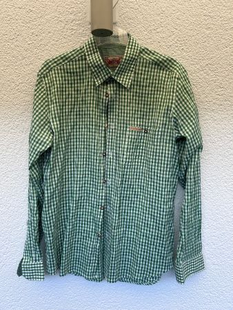 Stockerpoint Trachtenhemd Herren Gr. L – grün/weiss kariert