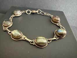 Silber Armband mit Labradorit 925