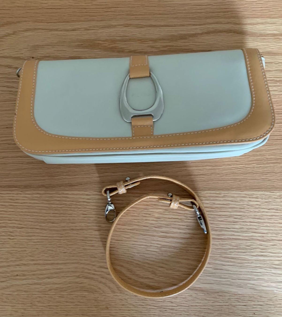 Picard Borse da donna: Picard Leder Tasche Clutch weiss helles orange Aprikose – Usato da Nussbaumen AG venduto da brigitebardot 3