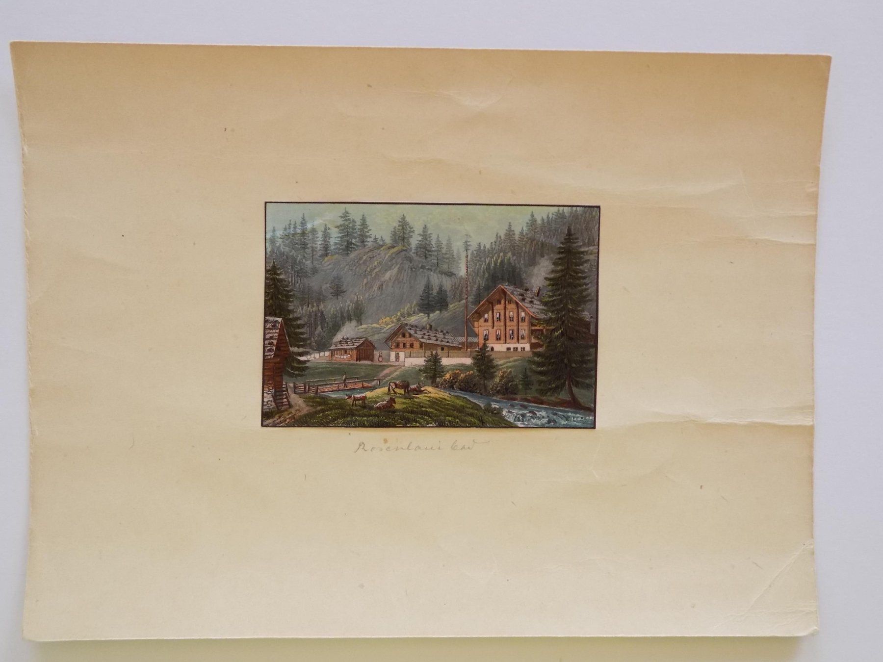 Gravures: Rosenlaui Berner Oberland – D'occasion à Risch par Antikfee