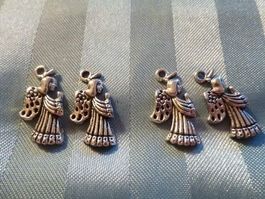 10 kleine Aengeli Tibetsilber mit Kerze