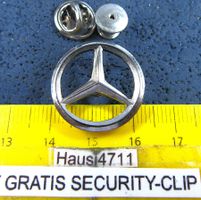 MERCEDES BENZ AUTO LOGO CUTOUT PIN 25mm GROSSS SILBRIG