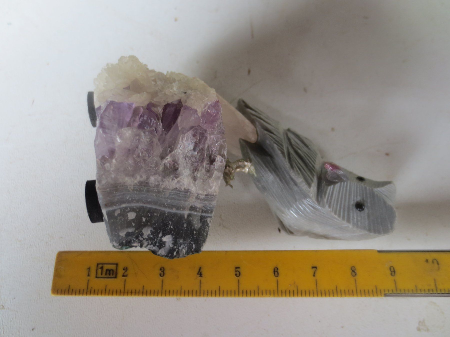 Mineralien & Heilsteine: Amethyst Eule 2 – Gebraucht aus Weier im Emmental von waefler03 4