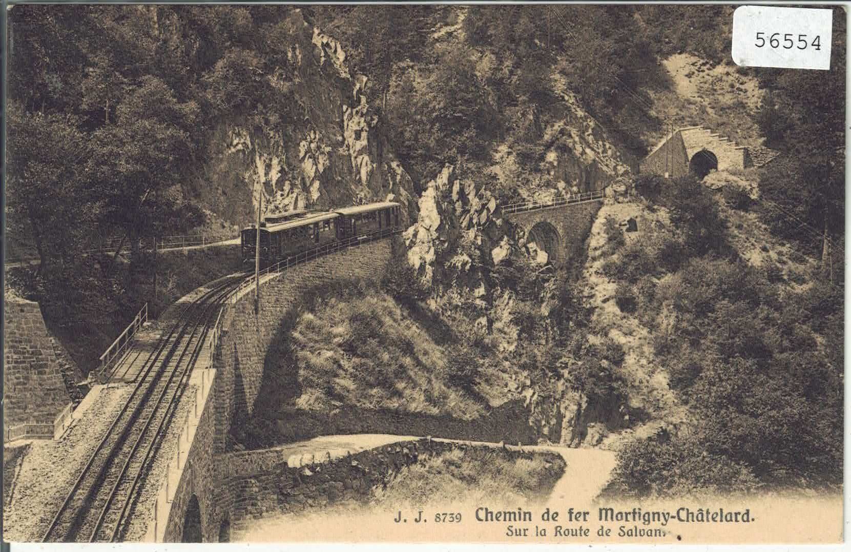 Cartoline postali: Chemin de fer Martigny-Chatelard - Sur la Route de Salvan – Usato da Ettingen venduto da Kartenplanet