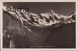 AK Gross- und Breithorn von Mürren aus