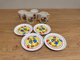 Vintage Walt Disney Donald Daisy Kinder Geschirr 1960er
