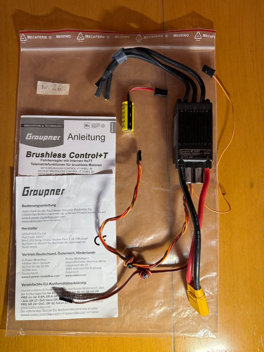 Graupner Modellismo RC: Regler BRUSHLESS CONTROL + T 120HV Graupner No.S3038 – Usato da St. Margrethen SG venduto da Augusta8
