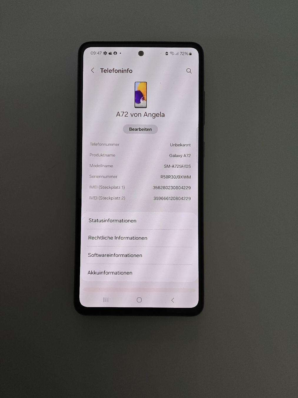 Samsung Telefoni cellulari / Smartphones: Samsung Smartphone A72 128GB – Usato da Emmenbrücke venduto da Pelotti 1