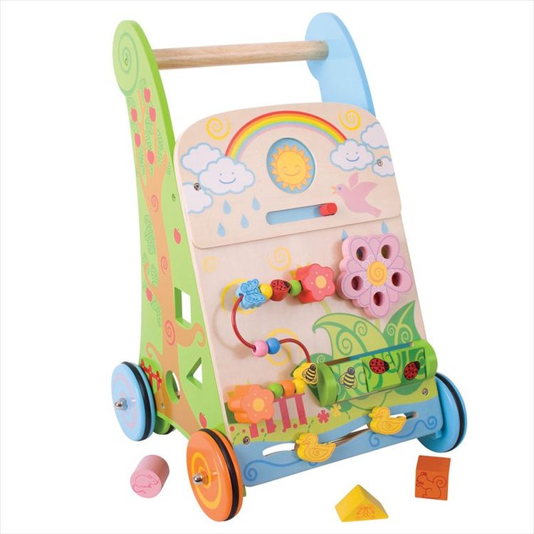 Asweets Baby Lauflernwagen Aus Holz - Multifunktion Activity Center Ab 1 Jahr