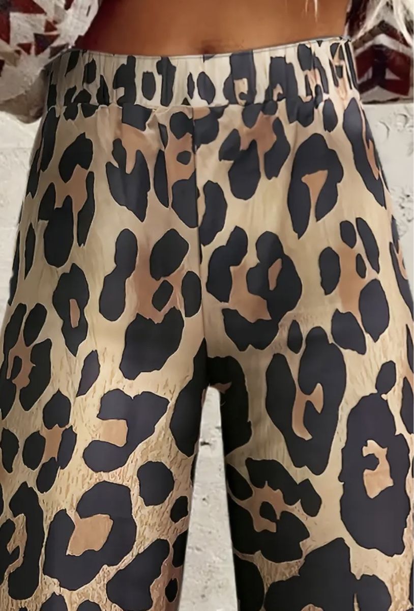 Pantaloni: Chic e elegante Pantaloni Leopardati-M/L-Nuovi-per primavera – Nuovo e nell'imballaggio originale da Gordevio venduto da LanaZimm 3