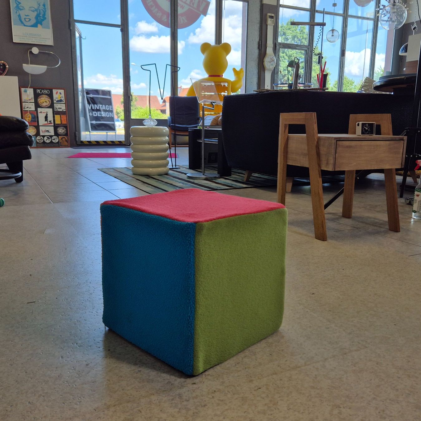 Sgabelli: Pouf Cube Würfel Hocker Polsterhocker Sitzwürfel – Usato da Nottwil venduto da Wondewa-Shop 7