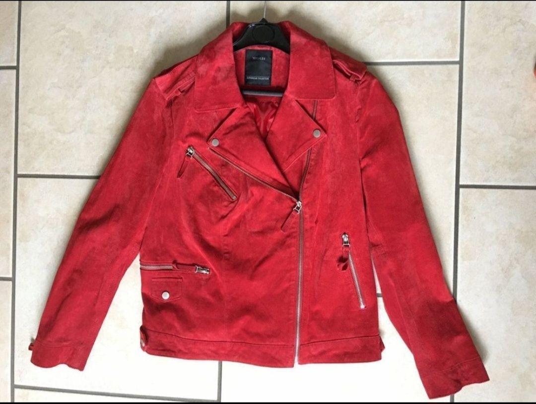 Giacche: Rote Wildlederjacke Gr. 44 - Trendy – Usato da Safenwil venduto da Mllcs
