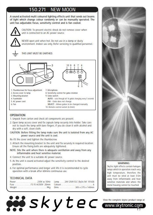 Lampen: Effet lumineux Skytec 150.271 – Gebraucht aus Villars-Ste-Croix von pau_8fls 9