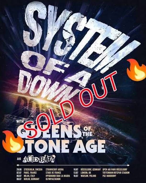 Biglietti: 1x System Of A Down Milano Konzert Ticket – Nuovo e nell'imballaggio originale da Baden venduto da frattelli