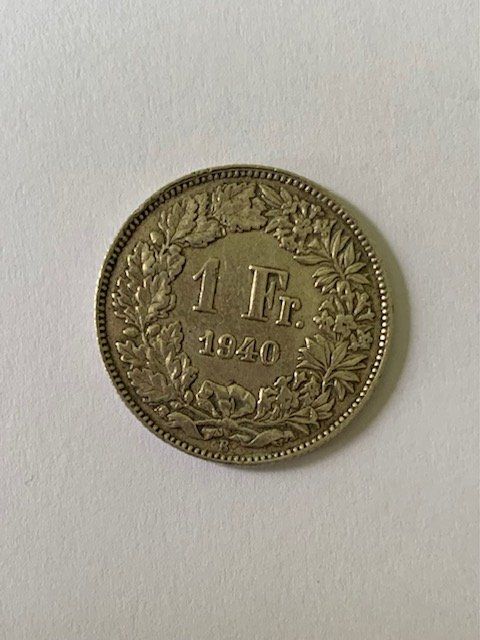 Tutti le monete: 1 Franken 1940 - Silber - Schweiz – Usato da Zürich venduto da Apache4 2