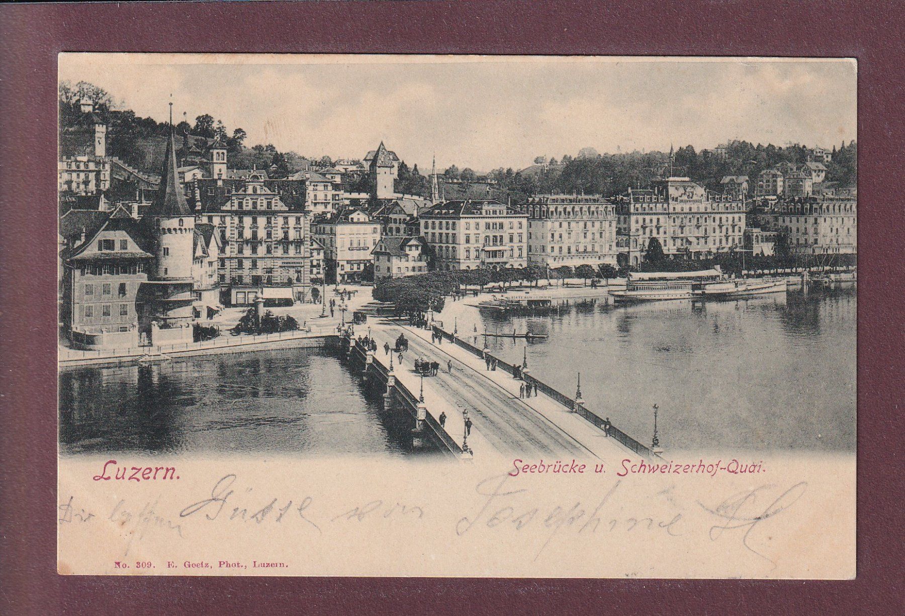 Cartes postales: LUZERN - Seebrücke - 1899 – D'occasion à Pully par nicecards