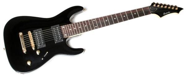 Musikinstrumente: 7 Saiter Heavy St-rat E-Gitarre, Humbucker, solid Black – Neu und originalverpackt aus Lostallo von Guddah78