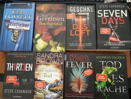 8 Thriller Paket 1 2 Bücher gebunden 6 Taschenbücher