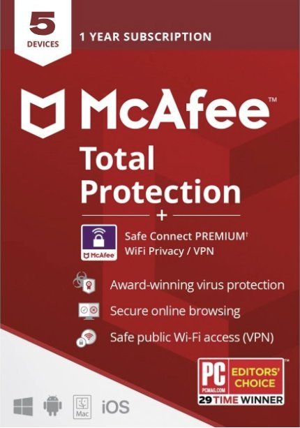Mcafee Software: McAfee Total Protection + Safe Connect VPN 5D/1Y – Nuovo (secondo la descrizione) da Vaduz venduto da KeysDistributionGmbH