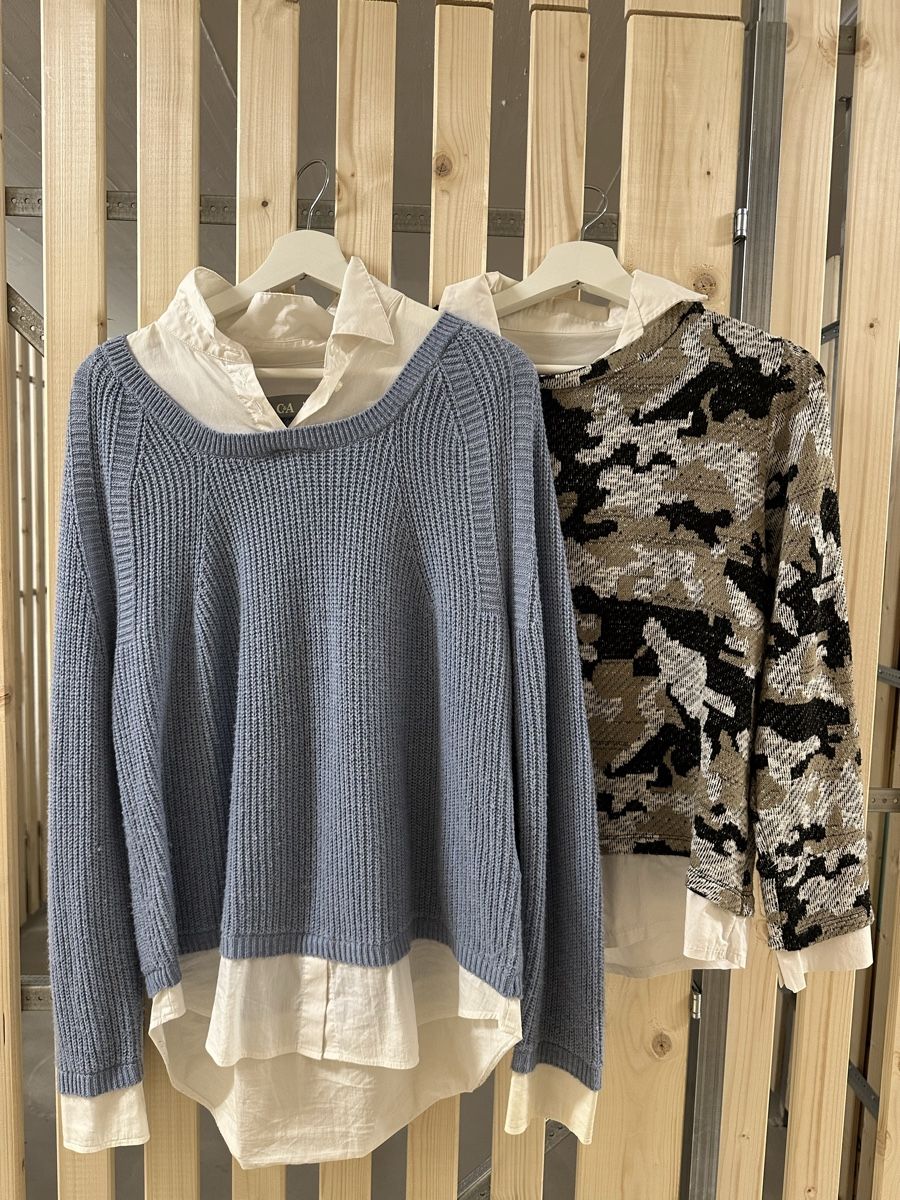 C&A Camicette: 2 Strickpullover mit Hemdeinsatz, Top Zustand, Gr. M – Usato da Dübendorf venduto da Magis_Stuff 1