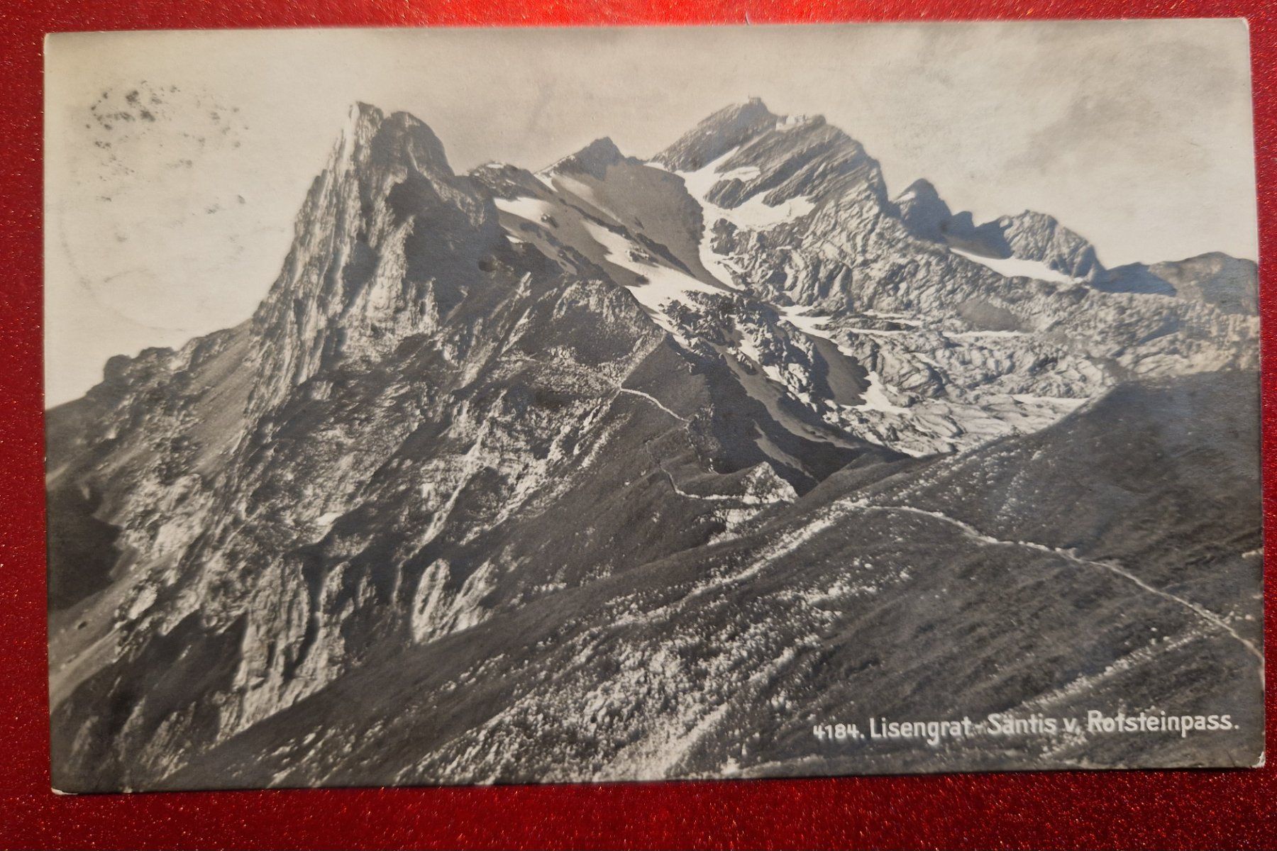 Ansichtskarten: Säntis/Lisengrat Säntis v Rotsteinpass 1917 – Gebraucht aus Melchnau von Fishel