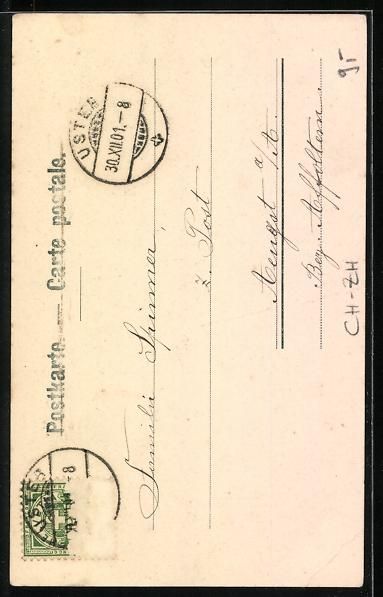 Cartes postales: Uster, Teilansicht mit Kirche im Winter – D'occasion à Berlin par bartko-reher 1