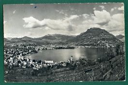 Lugano, Panorama e Monte Brè, 1957, gelaufen