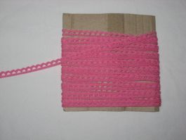Baumwoll Häkelspitze rosa 7mm breit Reststücke!