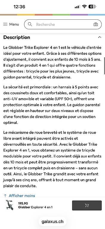 Veicoli per bambini: Tricycle en parfait état  – Usato da Martigny venduto da tho_s2nk 1