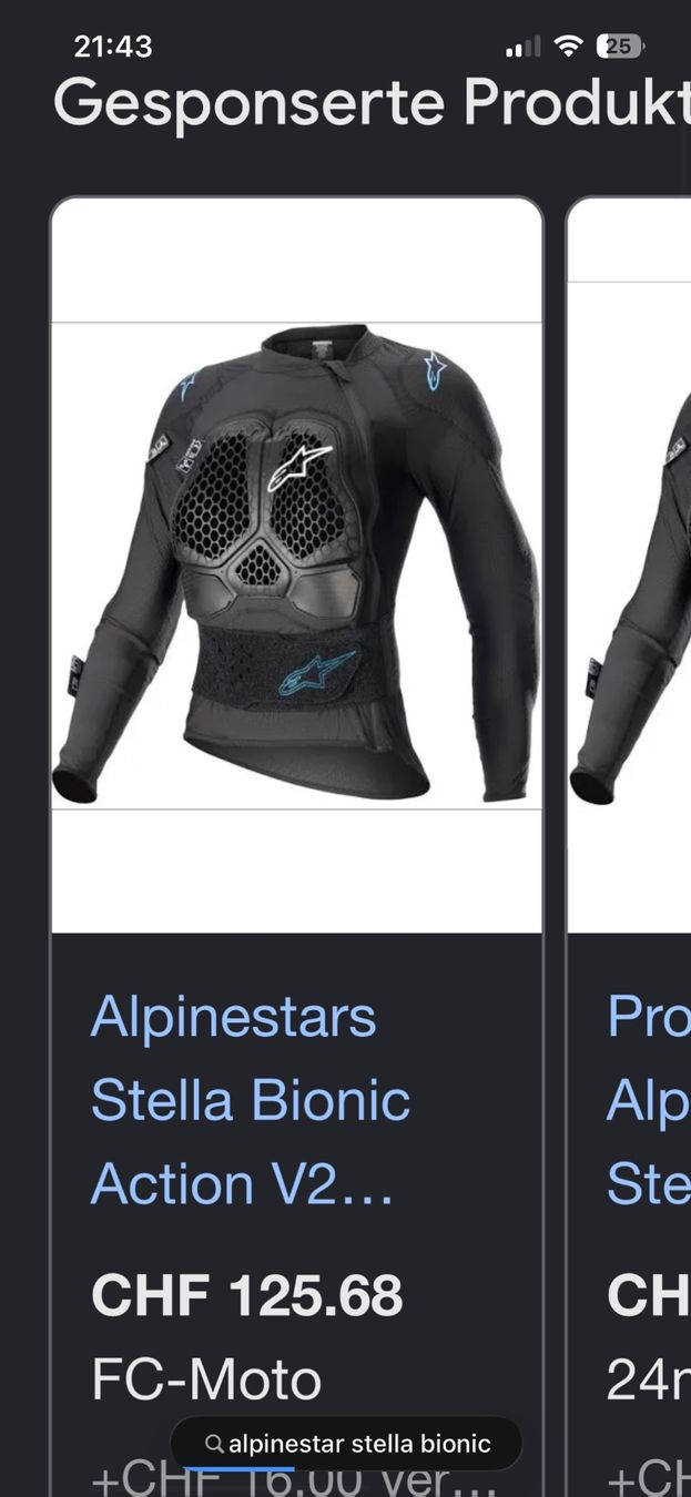 Alpinestars Protezioni & Imbottiture: ALPINESTARS STELLA BIONIC ACTION V2 DAMEN PROTEKTORENJACKE – Nuovo (secondo la descrizione) da Zofingen venduto da roj_ms9t 5
