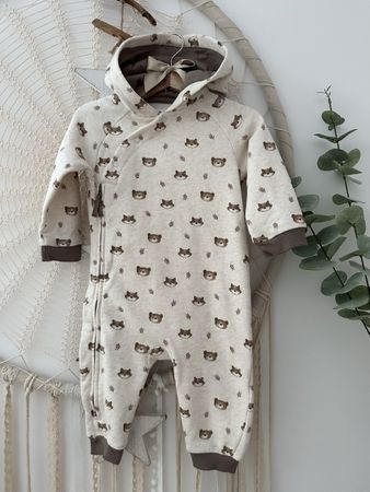 Baby Overall mit Kapuze, innen angeraut, Gr. 80 *NEU