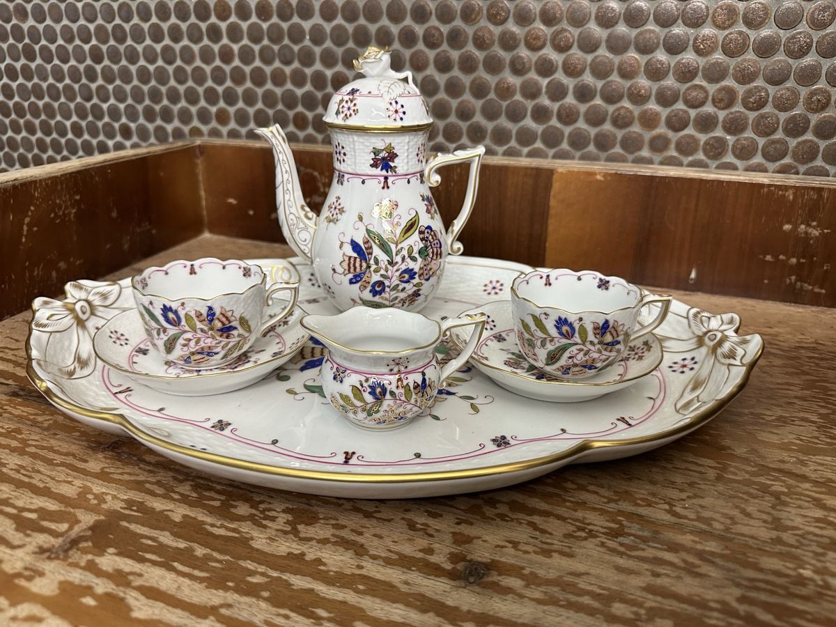 Herend Set di piatti: Original Herend Hungary Miniatur-Teeservice handpainted – Usato da Gutenswil venduto da Dany2305