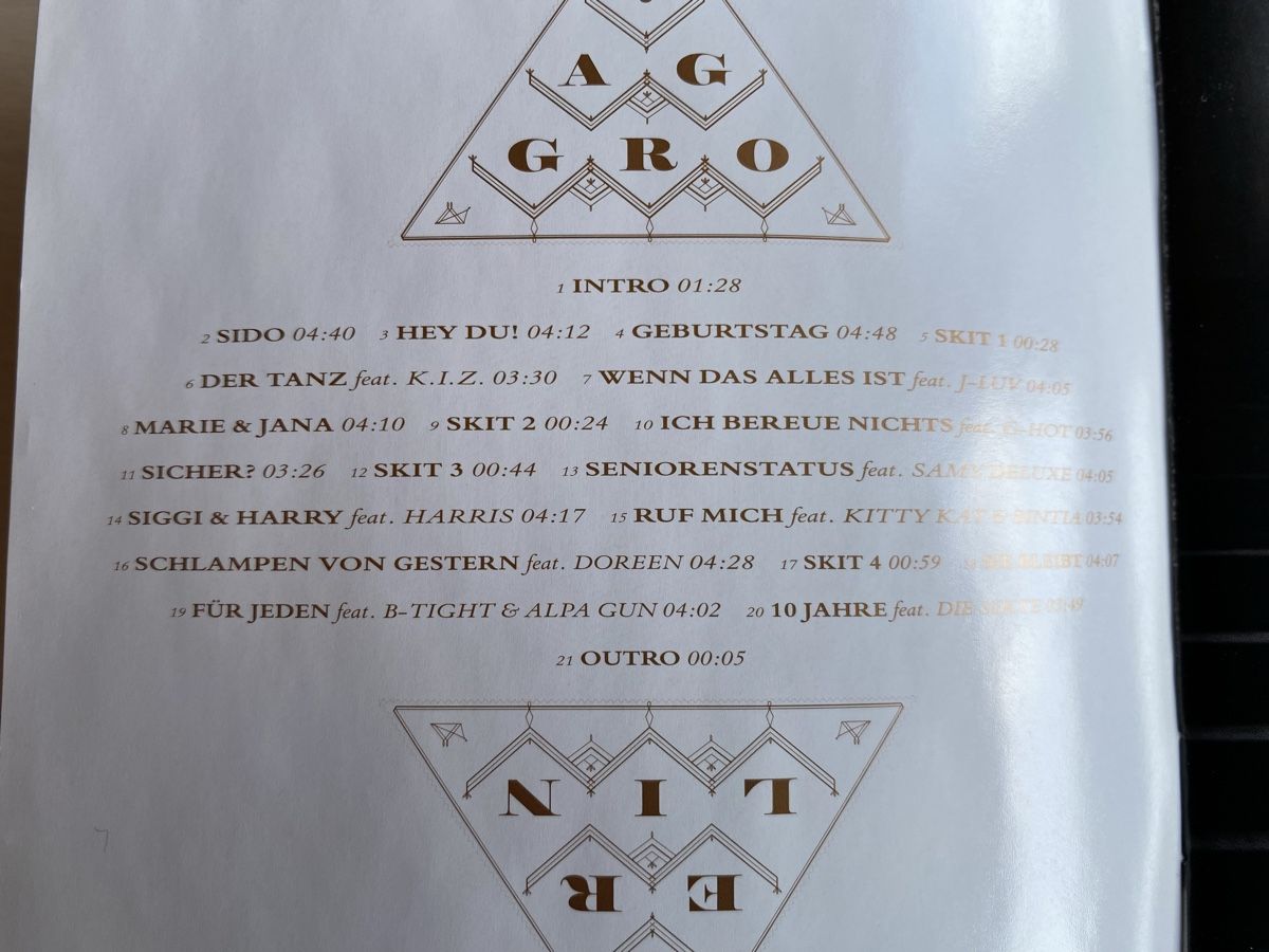 CD: Sido - Aggro Berlin – Usato da Oberried Brienz venduto da Chyara 4