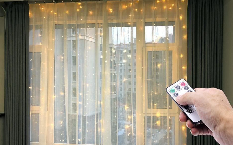 Ghirlande e barre luminose: LED Lichtervorhang Lichterkette 3x3m – Nuovo (secondo la descrizione) da Thun venduto da keller001 2