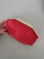 Pochette strass soirée rouge
