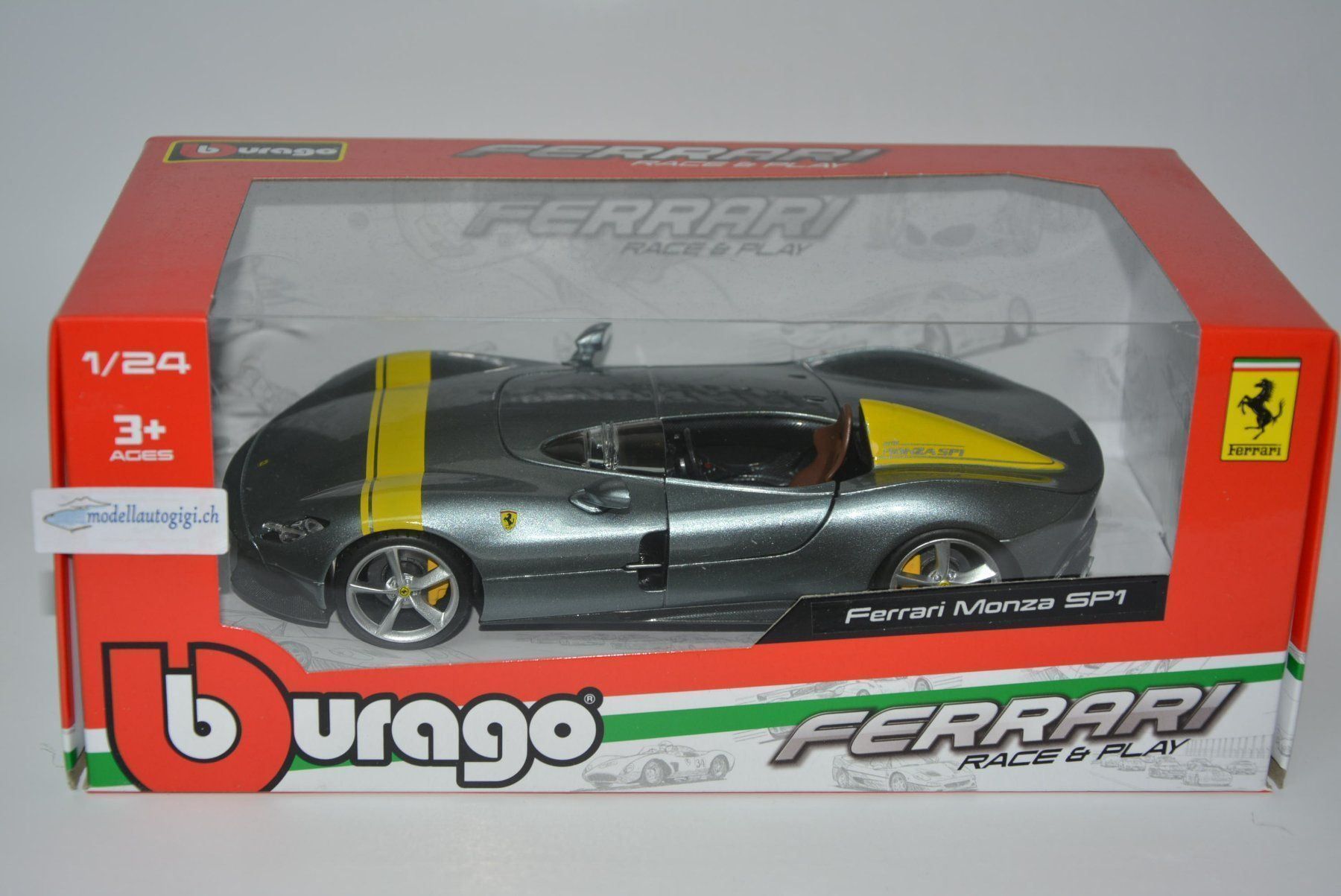 Ferrari Modellini d'auto: Ferrari Monza SP1 , Bburago, 1:24 – Nuovo e nell'imballaggio originale da Goldach venduto da Feivel9
