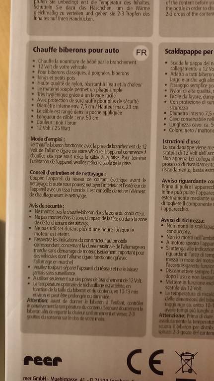 Repas pour bébés: Chauffe biberon auto – D'occasion à Val-d'Illiez par mar_v8tq 1
