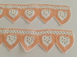 Spitzenbordüre apricot/weiss