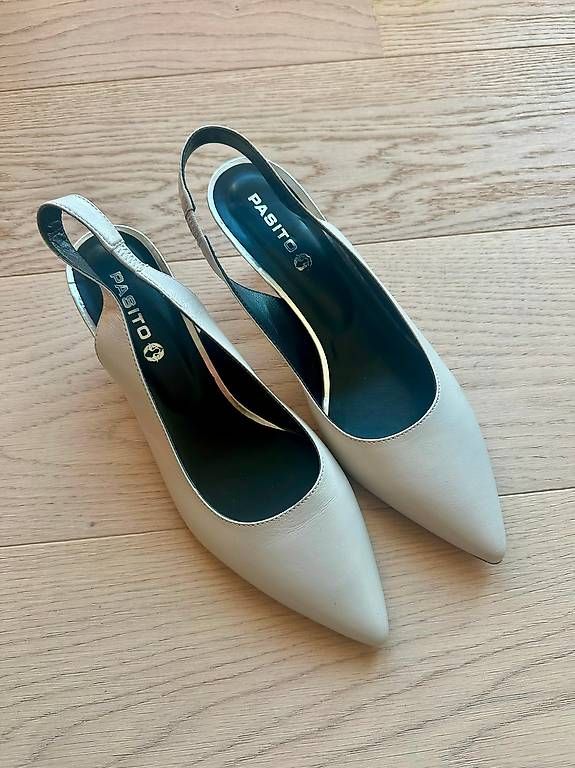 Damenschuhe: PASTO Slingback Pumps Leder  EU 39  creme/beige – Gebraucht aus Zürich von Unterstop 3